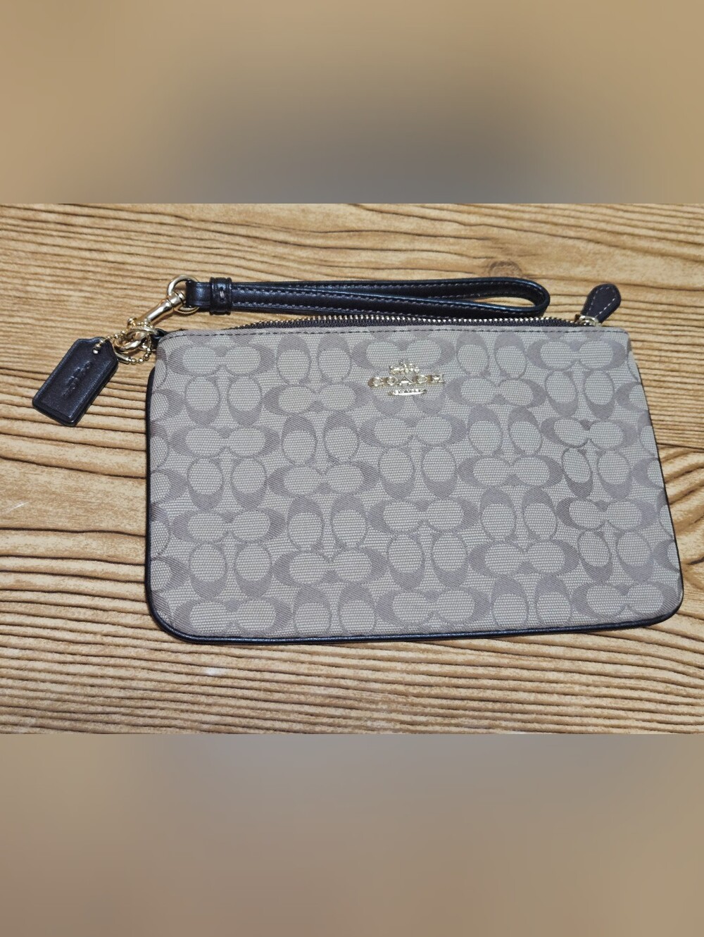 Coach Signature Canvas Wristlet